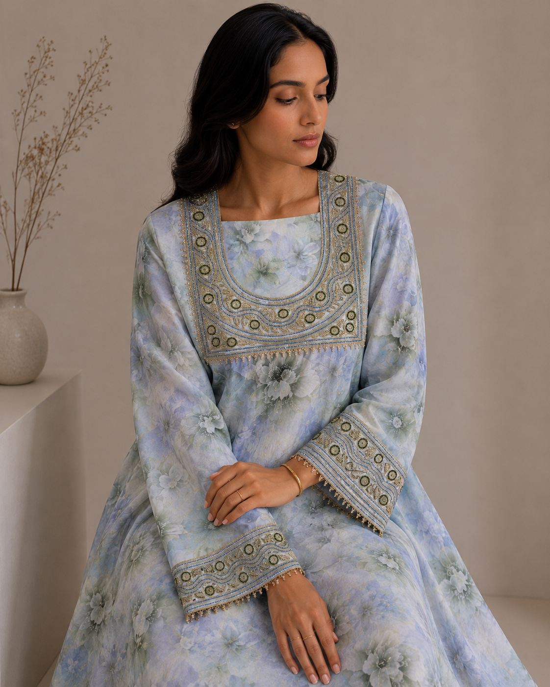 The Artisan Cotton Mukhawar Edit: Azure Blue